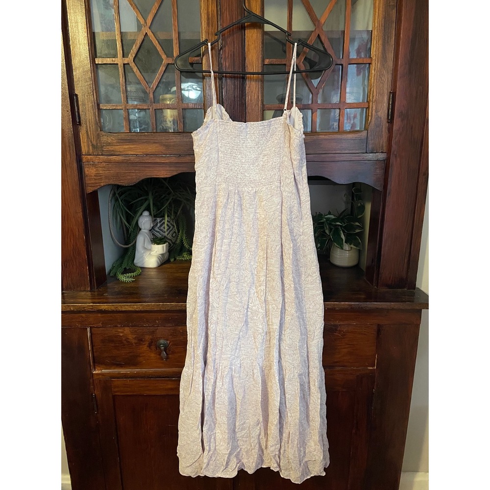 Wilfred Broadway Midi Dress Purple Floral Print Spaghetti Strap Summer Casual - Picture 3 of 8